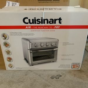 Air fryer toaster oven in stainless steel